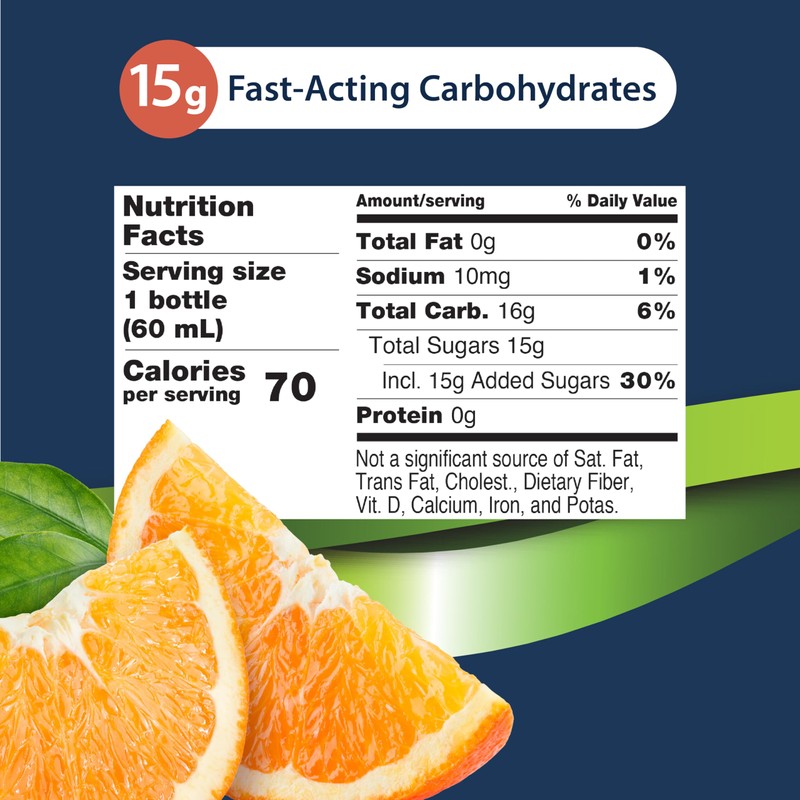 TRUEplus Glucose Shots 6 Bottles - Orange