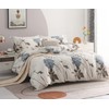SLEEPBELLA Duvet Cover Full Size, 600 Thread Count Cotton Botanical