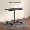 NICECOZY Mobile Standing Desk, Small Standing Rolling Desk, Portable Laptop