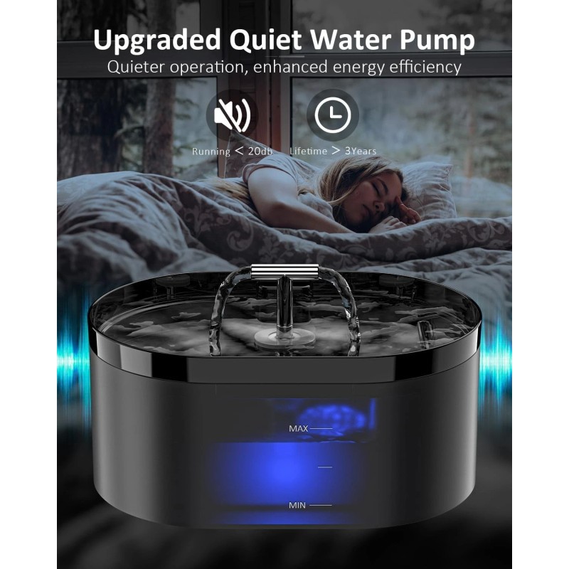Nenozi Automatic Pet Water Fountain Upgraded Water Dog Cat Water
