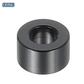 TOP-VIGOR 6Pcs M5 Aluminum Spacer, 5.2mm ID x 10mm OD x 6mm Length Metal Spacer, Round Plain Finish Spacer Screw Standoff Bushing for M5 Screws Bolts and Rods