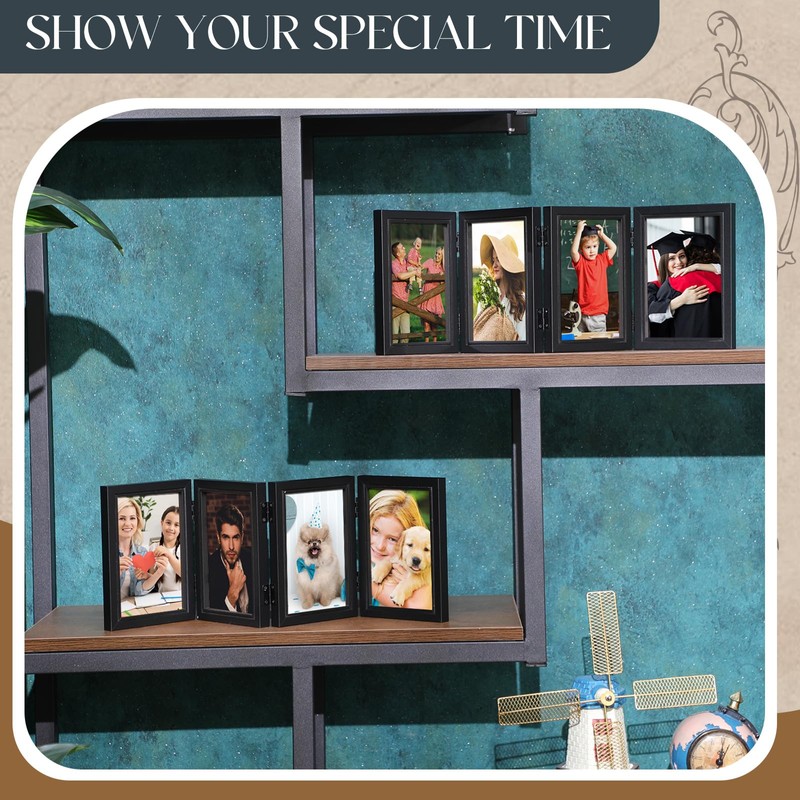 Sintuff 2 Pack 4 Folding Christmas Picture Frame Collage 4×6