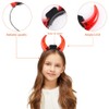 Holibanna Devil Horns Headband LED Light Up Hairband Red Demon