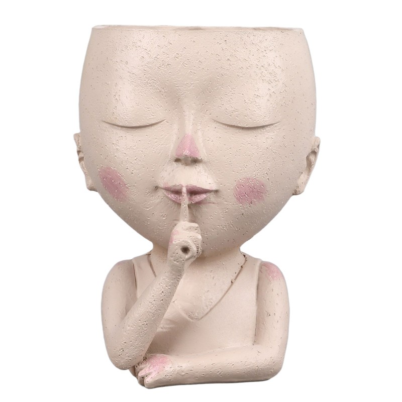 Face Flower Pot Head Planter Pot Cute Resin Succulent Planter