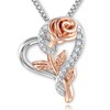 SNZM Necklaces for Women, 18K White Gold Plated Pendant Necklaces,