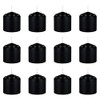 Mega Candles 12 pcs Unscented Black Votive Candle, Hand Poured