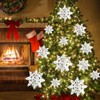 18 Adornos de Copos de Nieve Blancos de Navidad de