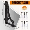 Gisafai 10 Pcs Decorative Shelf Brackets 5.5 Inch Cast Iron