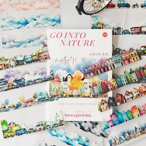 Scrapbooking Stickers Accessory Set, 20 Sheets City Themed Scrapbooking Stickers