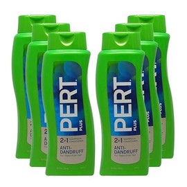PERT Anti-Dandruff 2 in 1 Shampoo and Conditioner - Advanced with 2 Percent Salicylic Acid - Dandruff Shampoo with Zinc - 6 pc