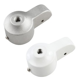 TopHomer Flagpole Standard US Accessories, Cast Aluminium Truck with Mounting Screws, Stationary Flagpole Halyard Fits 2" Diameter Flagpole (Silver)