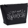 Hippowarehouse I Don't Sweat, I Sparkle printed make up cosmetic
