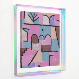 FOLKOR Acrylic Floating Frame for 20x24 Canvas Prints, DIY Large Floater Frame for Oil Paintings Abstract Wall Art, Neon Color Canvas Frame for Watercolor Diamond Painting Landscape (Rainbow)