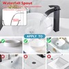 Midanya Vessel Sink Facuet Waterfall Tall Bathroom Faucets Vanity Single