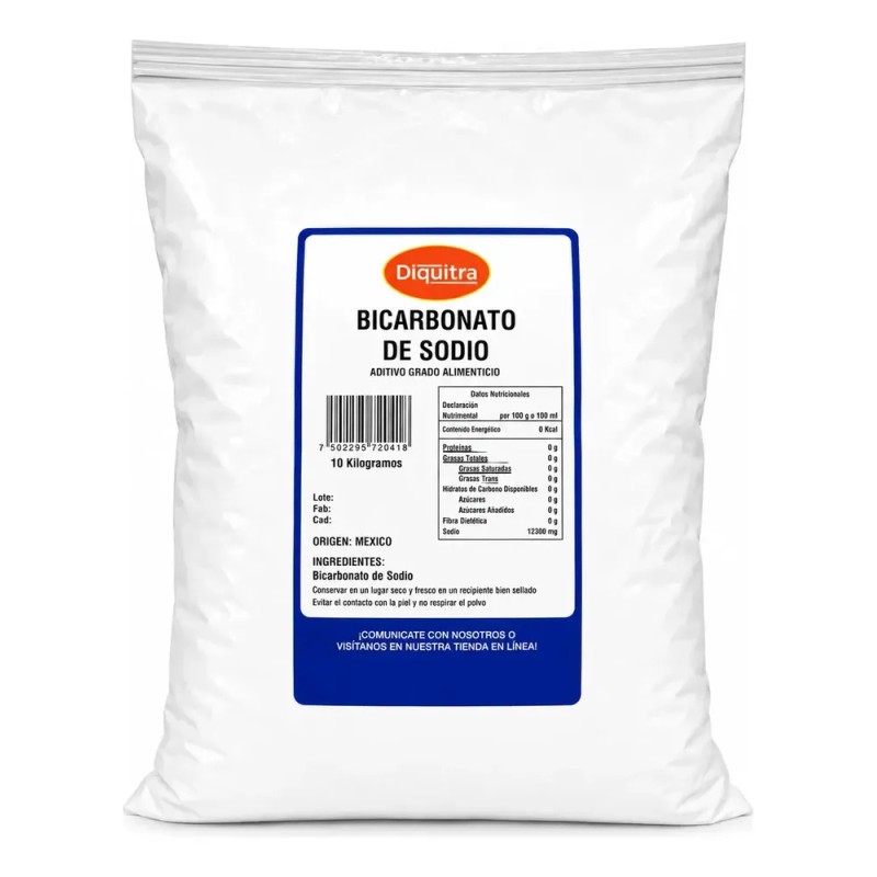 Bicarbonato De Sodio Grado Alimenticio 10 Kg Alta Calidad