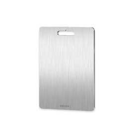 Dcsfadq SUS304 Stainless Steel Chopping Board Titanium Chopping Board Antibacterial Resistant for Home Use Rustproof Steels on Both Sides Non-Cracking Health Safety 15 x 24 cm