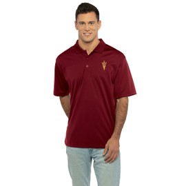 Vantage Apparel Men's Collegiate Premium Moisture Wicking Team Color Icon Polo, Arizona State Sun Devils, Maroon, Large