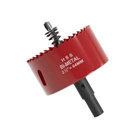 2-1/2" (64mm) Bi-Metal M42 High Speed Steel Hole Saw with Pilot Drill Bit, Smooth Cutting Edge for PVC, Drywall, Wood, Plastic, Gypsum Board, Rubber, Thin Metal