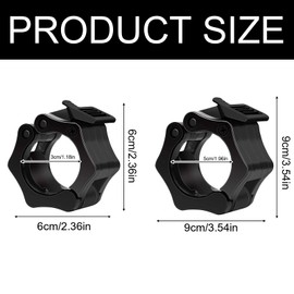 Mirrwin Pack of 2 Barbell Clasps 30 mm and 2 Barbell Clamps 50 mm, Dumbbell Quick Release Barbell Bars Fastener Robust Fitness Accessories for Strength Training & Home Gym