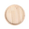 Clip On Tray Natural Bamboo 9.8in Round Home Couch Sofa