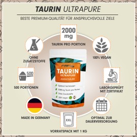 Glycine Powder 1 kg - Optimal High Dose with 10 g Glycine per Day - Glycine Ultrapure with over 99.9% Purity - Amino Acid without Additives - Laboratory Tested with Certificate - Supply for 100 Days