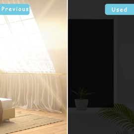 Blackout Curtains Shade for Bedroom Portable DIY Blackout Blinds, No Drill Black Out Shade for Indoor Windows for Nursery Room, 40" x 57"