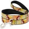 Dog Leash Belle Poses Enchanted Rose Story Script Yellow Pinks