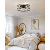 KDG 19.7″ Retro Low Profile LED Ceiling Fans with Light,