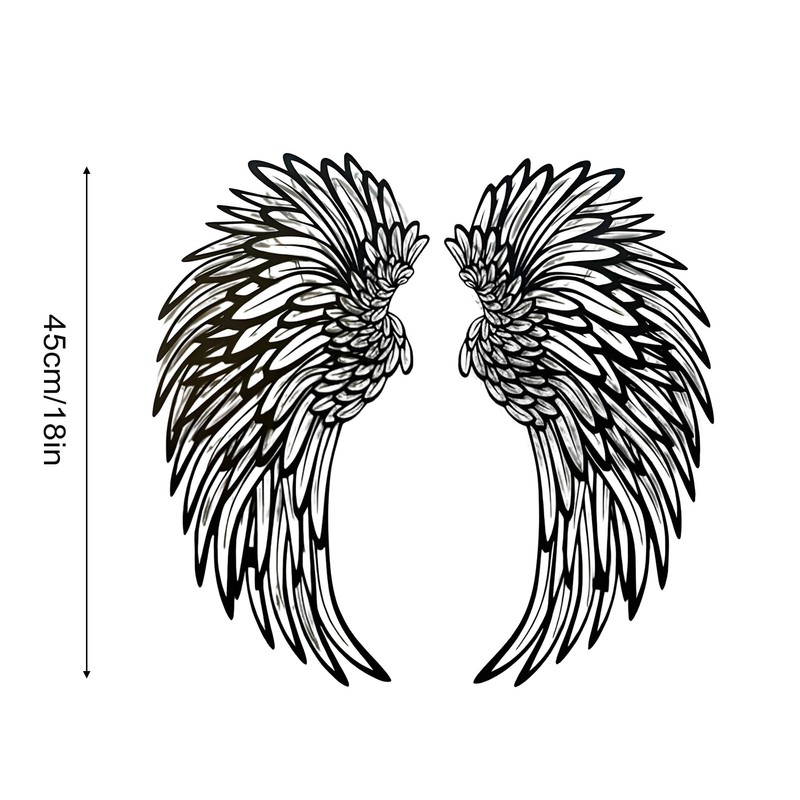 1 Pair Angel Wings Metal Mural Wall Sculpture Decor for