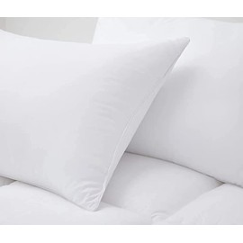 DAZZLE COLLECTION 100% Egyptian Cotton Sheet 200 Thread Count Bed Fitted Sheet Hotel Quality Bedding Set Soft & Crisp Cotton Caravan Campervan (Pair Of Pillow, White)