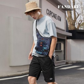 FANDARE Thigh Drop Leg Bag for Men Women with Leg Strap Waist Fanny Pack Bumbags Sling Bag Motorcycle Chest Crossbody Cover Pack for Cycling Travel Outdoor Sport Gym College Shoulder Bag Dark Blue