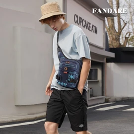 FANDARE Thigh Drop Leg Bag for Men Women with Leg Strap Waist Fanny Pack Bumbags Sling Bag Motorcycle Chest Crossbody Cover Pack for Cycling Travel Outdoor Sport Gym College Shoulder Bag Dark Blue