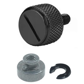 Amavoler Stainless Seat Bolt Nut Kit Aftermarket Accessory Compatible for Harley Davidson 1996-2021(bolt+nut kit). (Black)