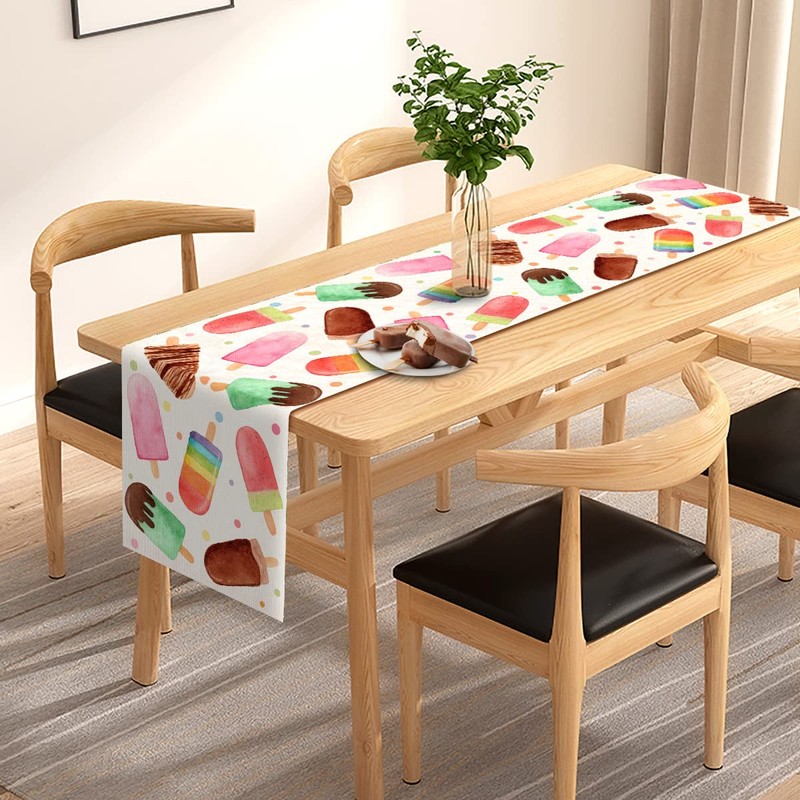 Summer Popsicle Table Runner Ice Cream Themed Birthday Baby Shower