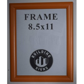 Orange Snap Poster Frame/Picture Frame/Notice Frame 8.5 x 11 Front Load Easy Open Snap Frame (Aluminum !!!)
