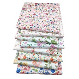 Outbit Fat Quarters Fabric, 8 Pack (50 x 50cm/19.69"x19.69") Premium Cotton Precuts for Quilting, Sewing & DIY Crafting, Patchwork Fabric Sheets for Home Decor & Handmade Projects (Pink)