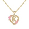 Generic Dascus Gold Heart Letter Initial Necklace For Women Custom