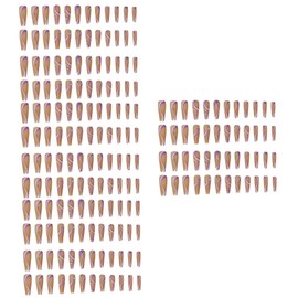 Baluue 192pcs Fake Nails Rhinestones Full Cover Design for Women for Salon and Manicure Multi Options Stylish and White Colors