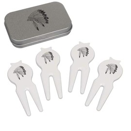 'Native American Headdress' Golf Divot Tool/Repair Fork Gift Set (GO00062383)