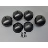 Generic 5pc 4"" Fireworks Plastic Ball Aerial Shell Mortar, Black