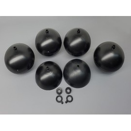 Generic 5pc 4"" Fireworks Plastic Ball Aerial Shell Mortar, Black