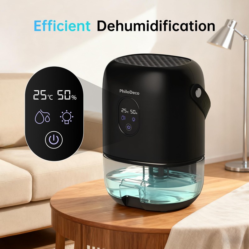 PHILODECO 35 OZ Dehumidifiers for Home(280 sq.ft), Ultra Quiet 25