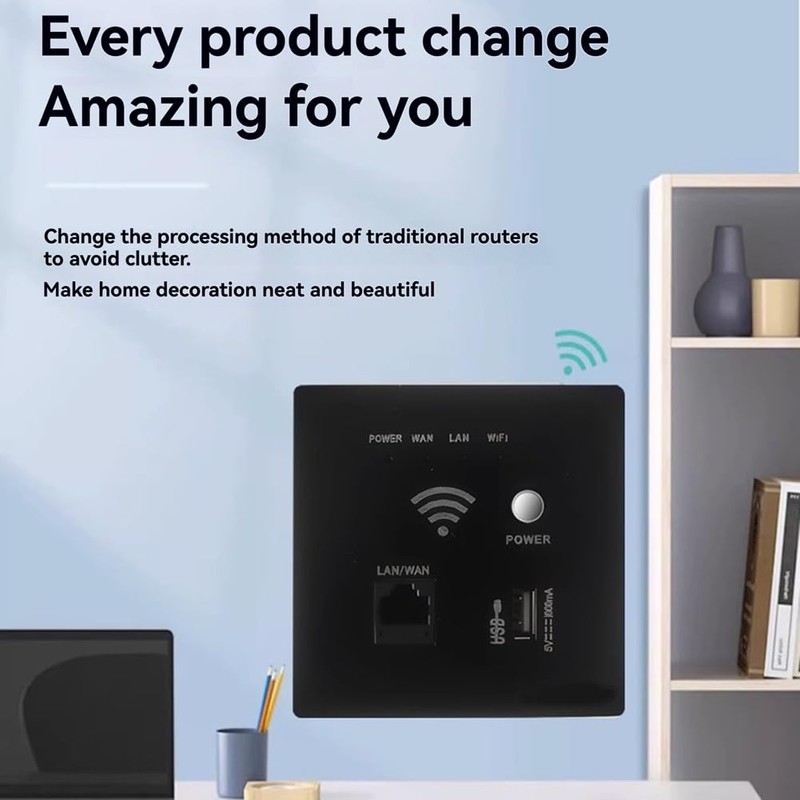 Snblzhef 300Mbps 2.4Ghz WiFi Router Wireless WiFi Socket RJ45 AP
