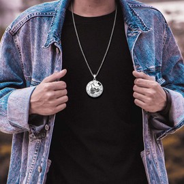 YOTHIWAD Zodiac Sign Necklace Stainless Steel High Quality Waterproof Zodiac Sign Pendant Necklace Astrology Horoscope Jewellery Birthday Gift, Stainless Steel