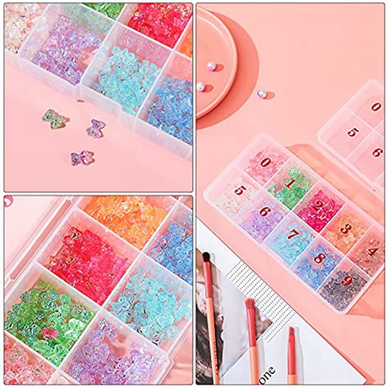 Nail Tip Box Empty Nail Tips Organizer Storage Fingernail Box