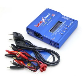 Imax B6 AC RC Charger 80W 6A Balance Charger with Digital LCD Screen Dual AC/DC Power Supply Li-ion Life Nimh Nicd PB Lipo Battery Discharger for RC Car Plane Boat (B6AC XT60 Plug)