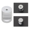 Half Forest Furniture Knobs Matt Silver 10 Cylindrical Drawer Knobs