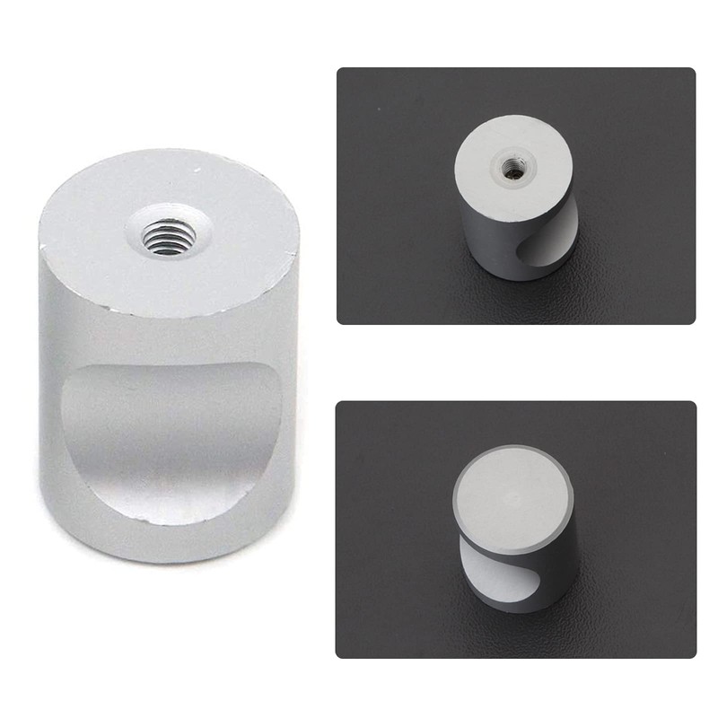 Half Forest Furniture Knobs Matt Silver 10 Cylindrical Drawer Knobs
