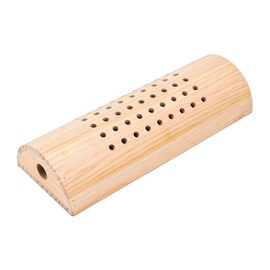 NUZAMAS Moxibustion Pillow Wooden Moxa Box Burner Lumbar Pillow Sleeping Pillow Moxa Strips Burner Holder with Cloth Cover for Shoulder Neck Massage