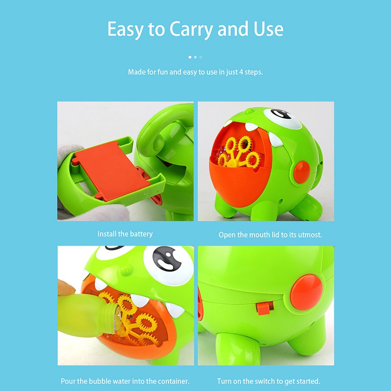 Electric Bubble Blowing Toys Children Rechargeable One Button Operation Bubble